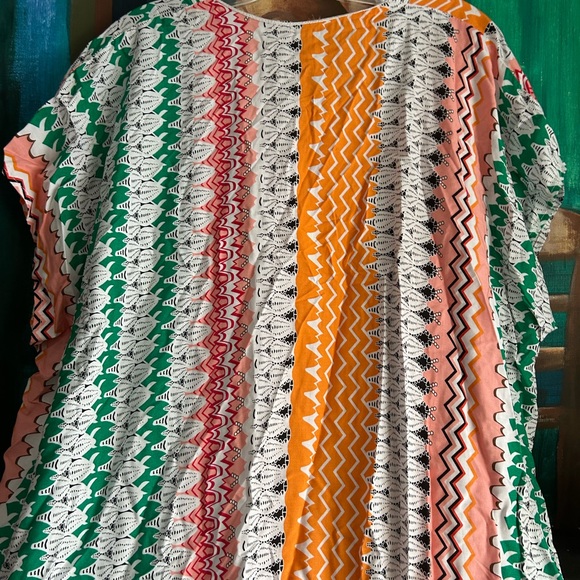 Colorful Striped Kaftan Dress One Size - Picture 7 of 14